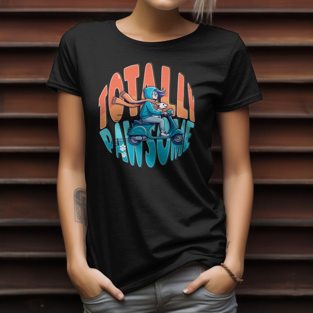 TOTALLY PAWSOME RIDE WITH DOG T-SHIRT