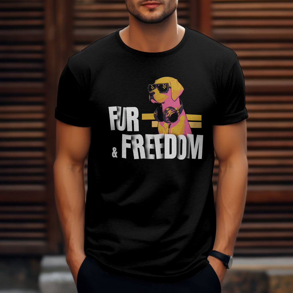 FUR AND FREEDOM DOG LOVER T-SHIRT