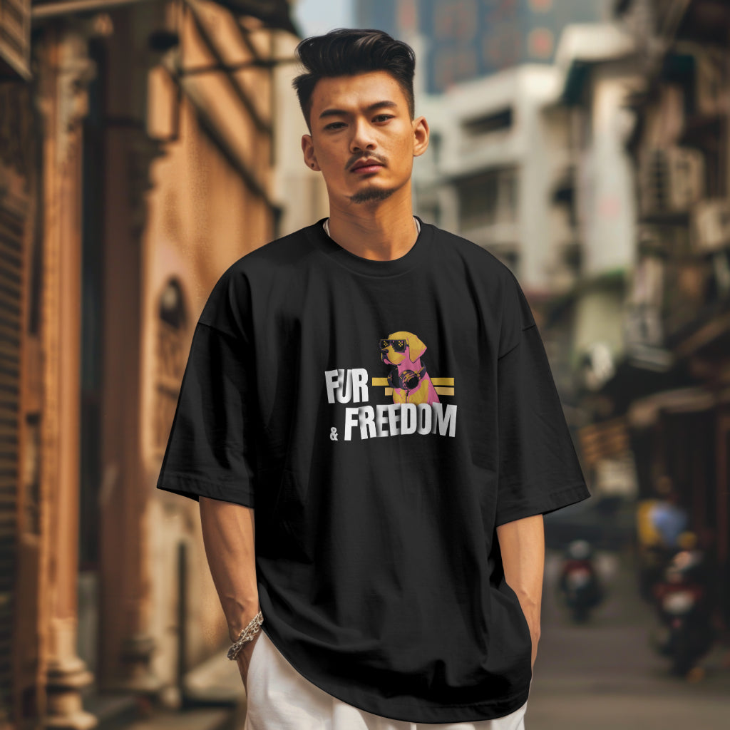 FUR AND FREEDOM DOG LOVER T-SHIRT