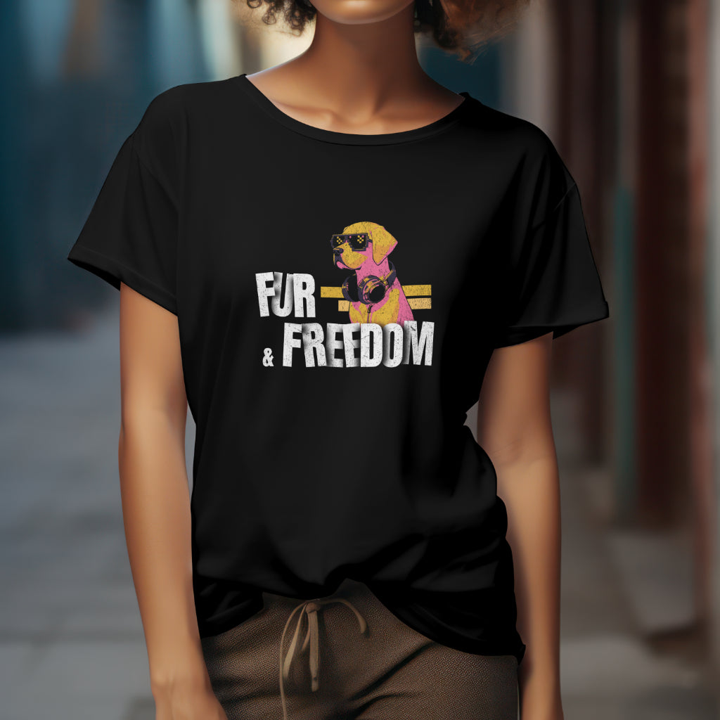 FUR AND FREEDOM DOG LOVER T-SHIRT
