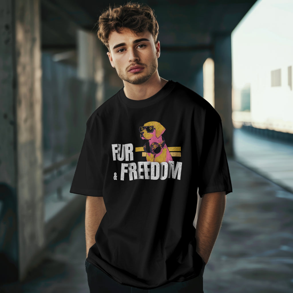FUR AND FREEDOM DOG LOVER T-SHIRT