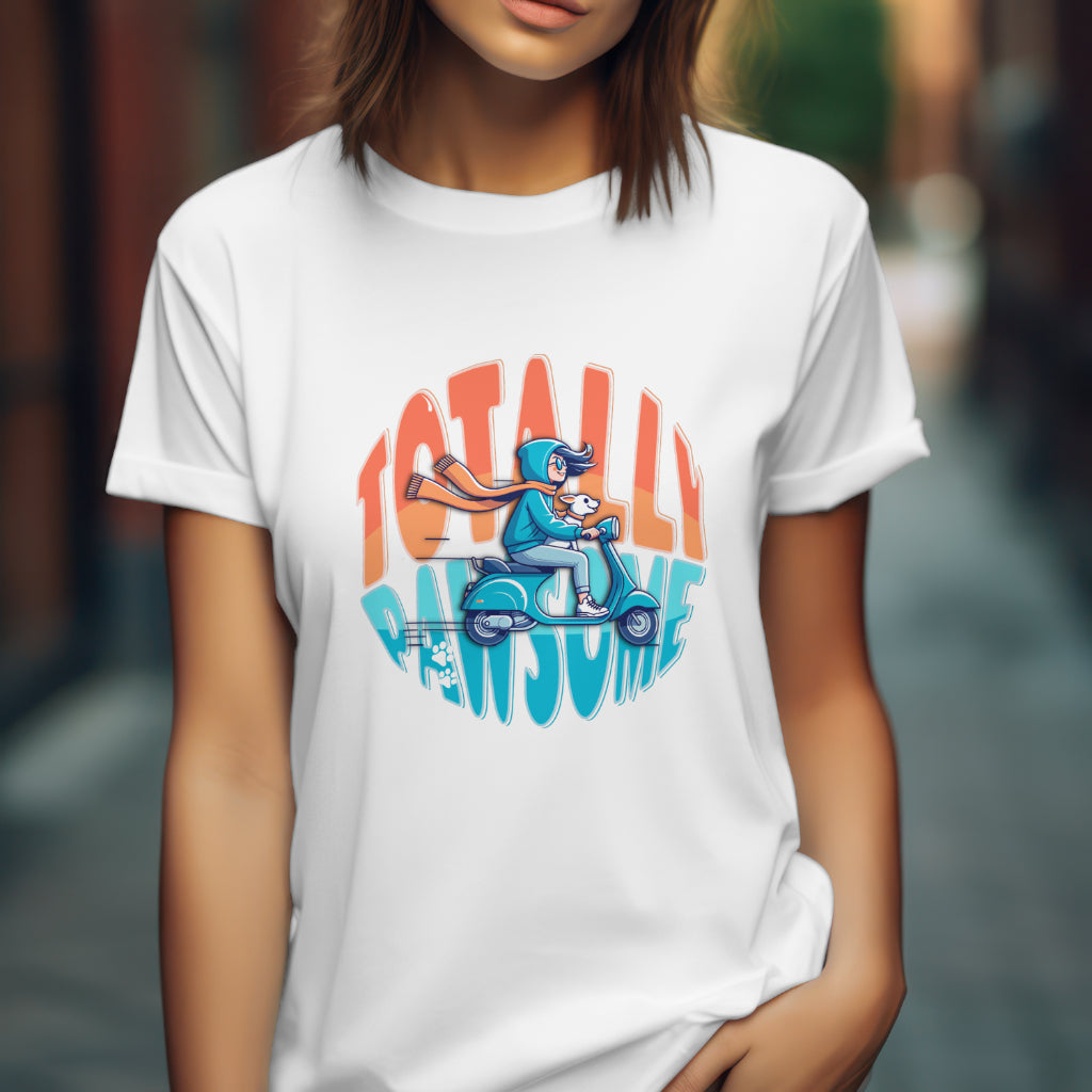 TOTALLY PAWSOME RIDE WITH DOG T-SHIRT