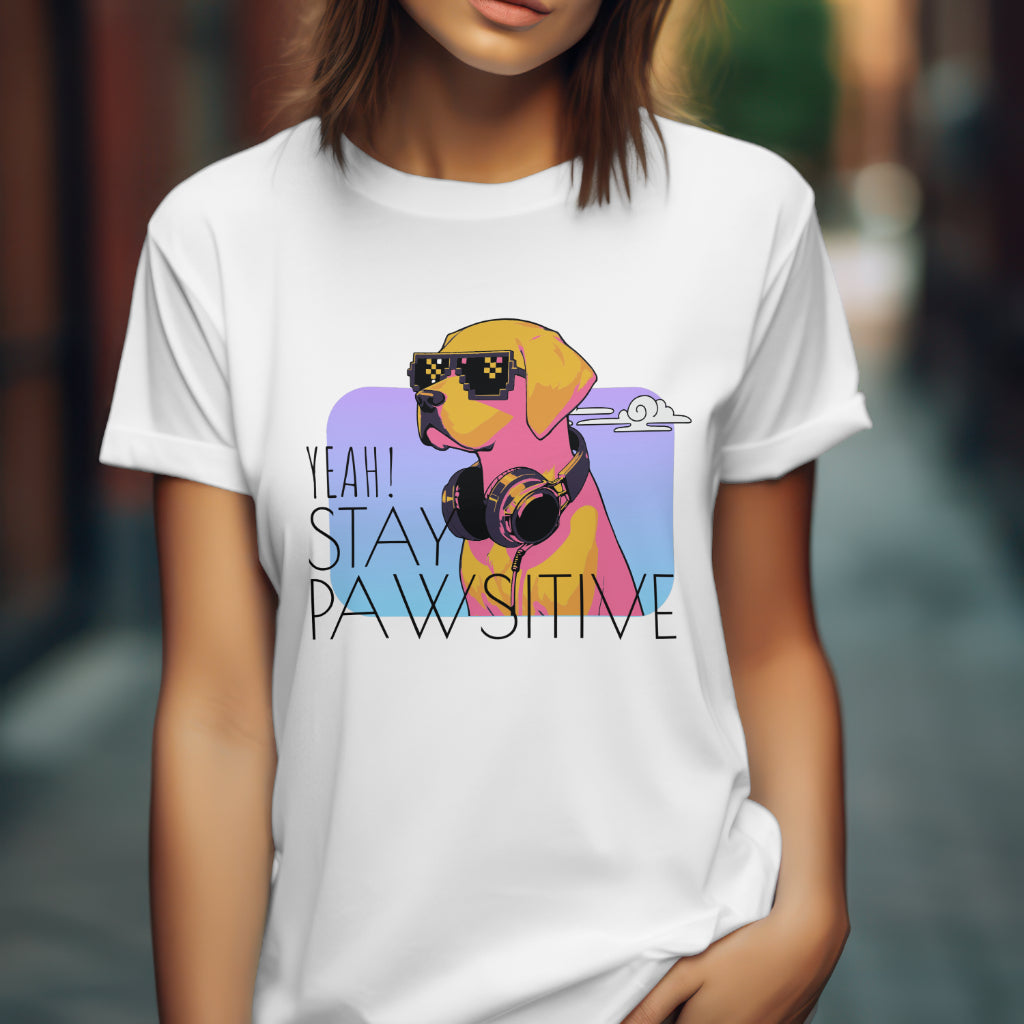 STAY PAWSITIVE GOLDEN Labrador Retriever DOG LOVER