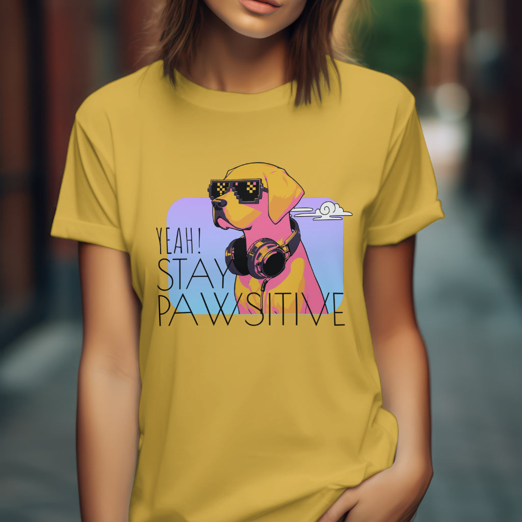 STAY PAWSITIVE GOLDEN Labrador Retriever DOG LOVER